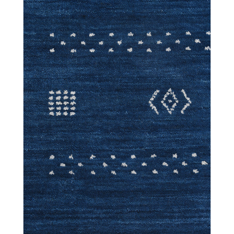 Solo Rugs Simi HandKnotted Southwestern Area Rug in Sapphire/White